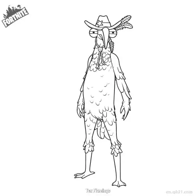 Free printable Tex Flamingo 02 Coloring Page - Free PDF Printable Fortnite Coloring Sheets coloring page